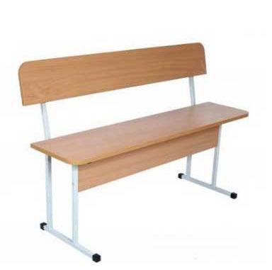 Лавка 2-місна зі спинкою, ростова група № 6, на посиленому метал. каркасі з квадратної труби, товщиною 1,2 мм., АНШАР ГРУП (0402), 1200х405х800 (h-460 мм.) мм.